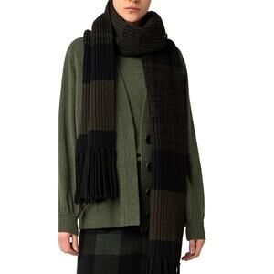 Akris Punto Cashmere Shawl Scarf NWT, thick,‎ cozy, colorblock, stripes